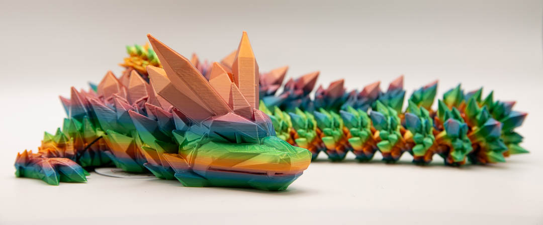 Rainbow crystal flexi dragon