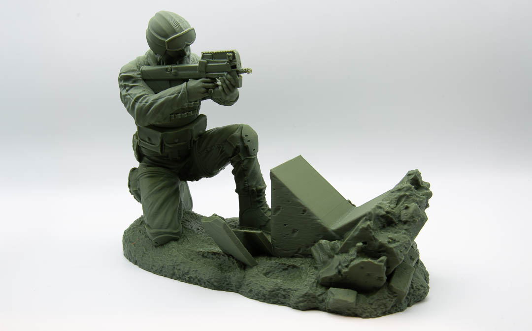 Soldier controller holder without a controller, front view