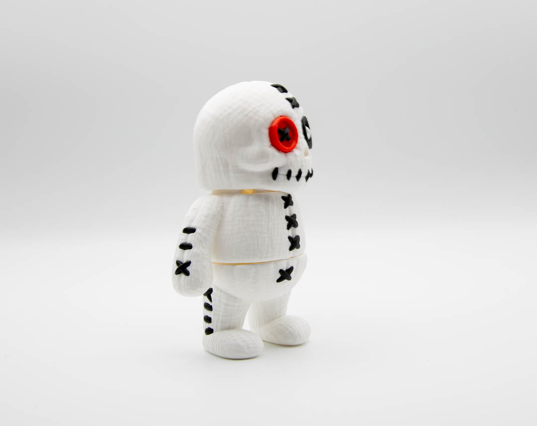 Voodoo doll flexi Mini Big with red and black button eyes