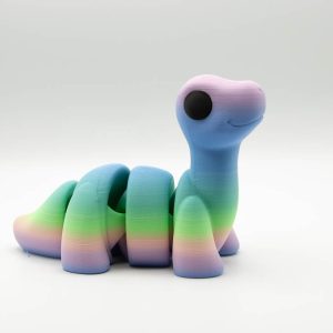 Pastel rainbow flexi brontosaurus Mini Big