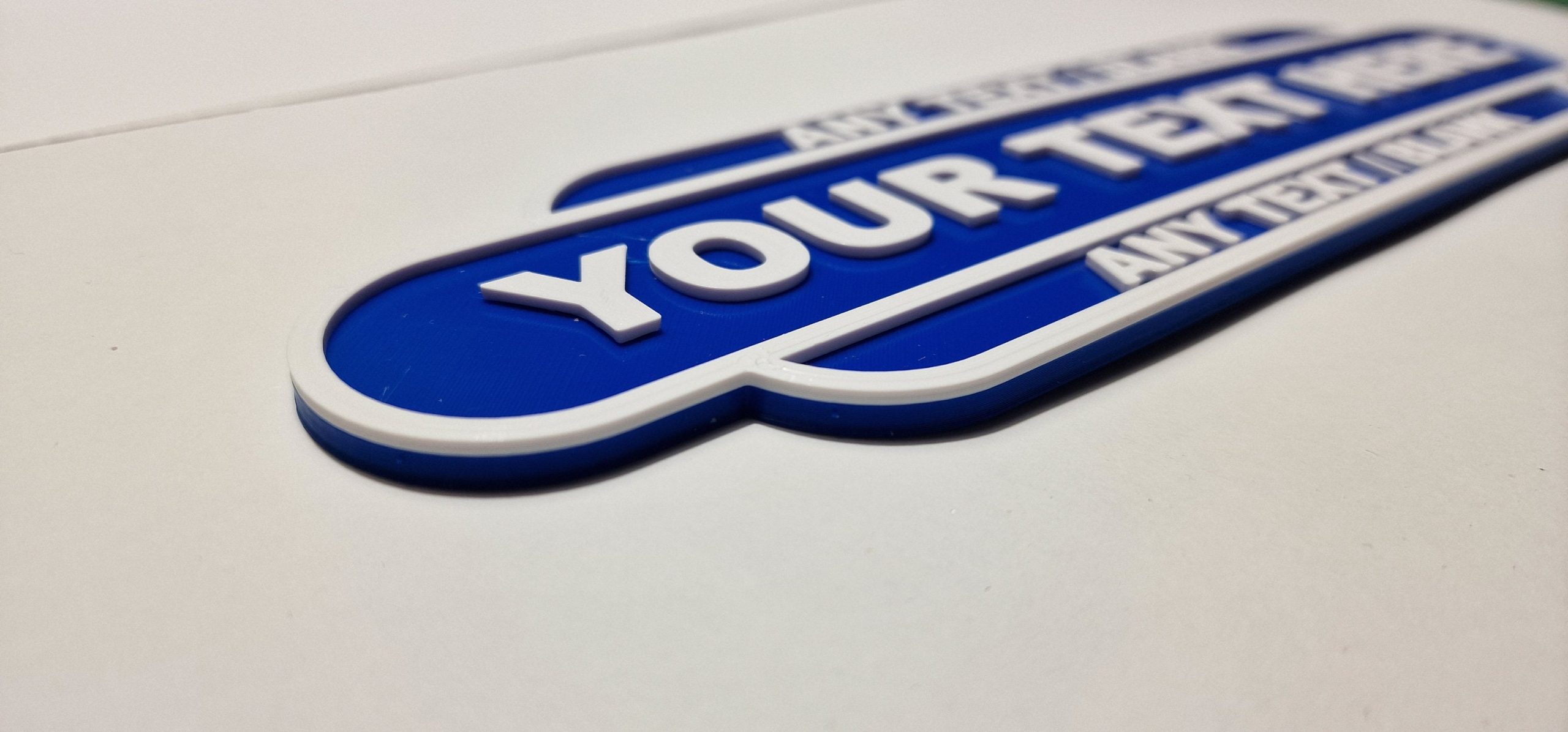 Personalised 3D printed railway station totem sign
