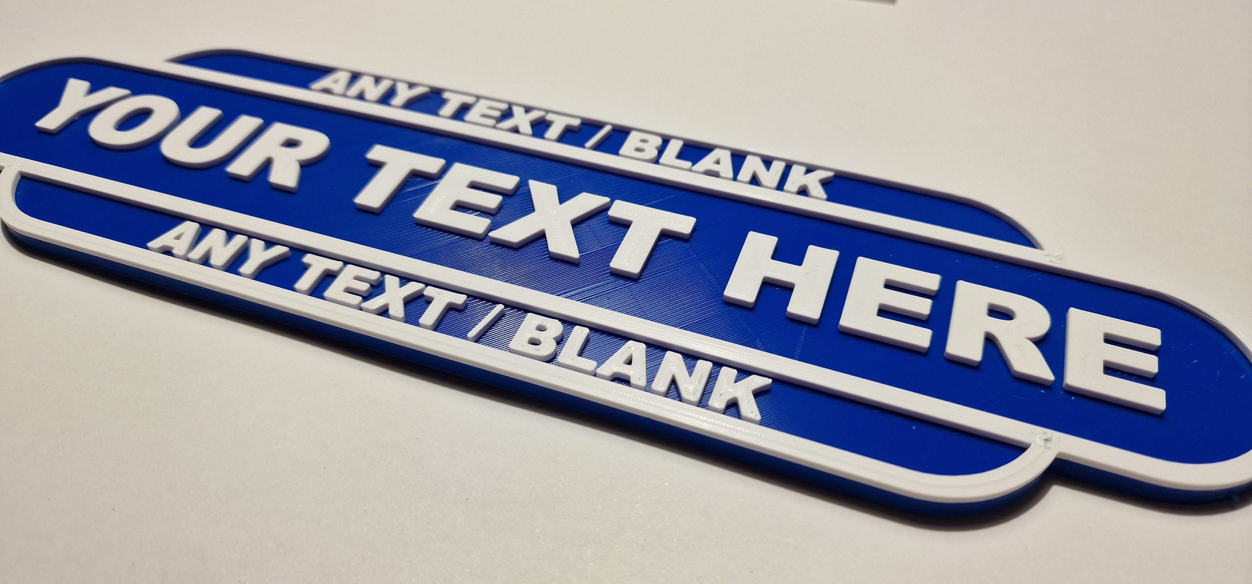 Personalised 3D printed railway station totem sign