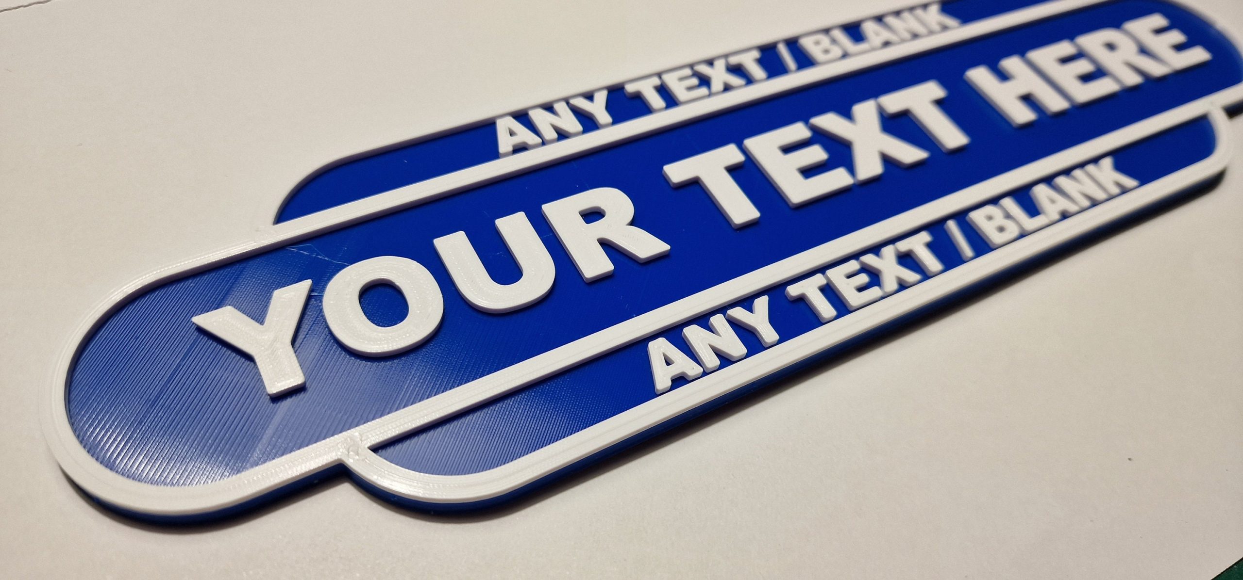 Personalised 3D printed railway station totem sign