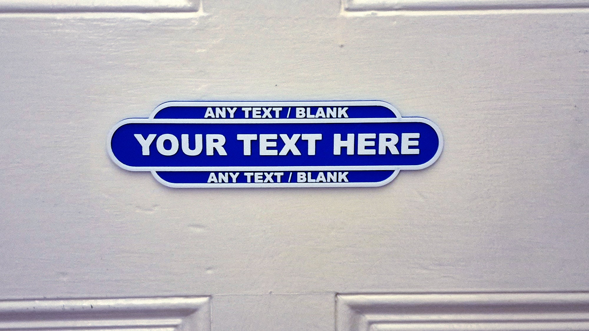 Personalised 3D printed railway station totem sign
